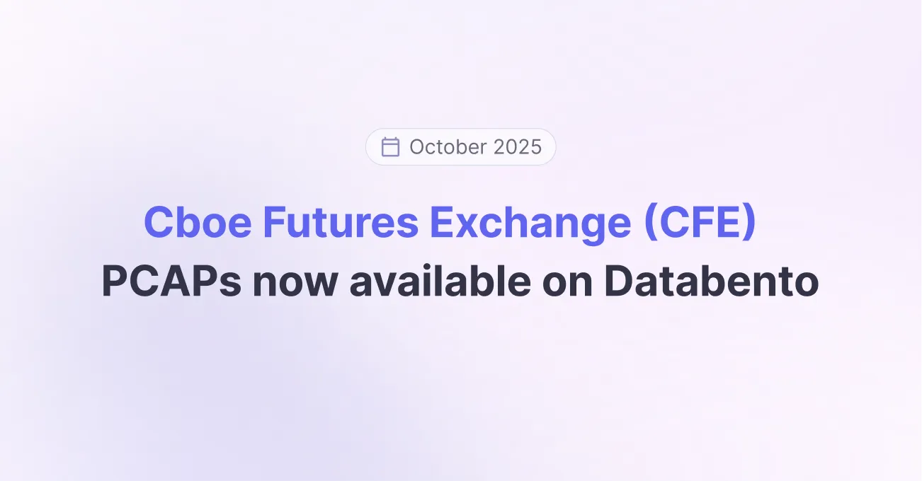 Title picture for Cboe Futures Exchange (CFE) PCAPs now available